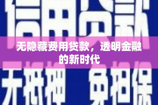 阳高无隐藏费用贷款，透明金融的新时代