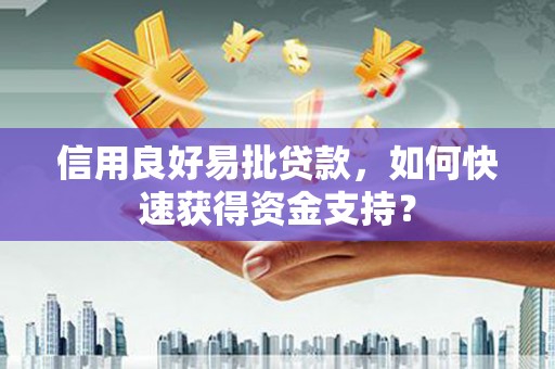 阳高信用良好易批贷款，如何快速获得资金支持？