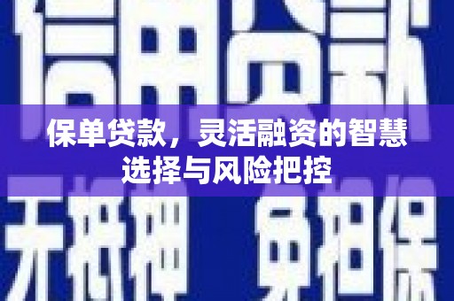 阳高保单贷款，灵活融资的智慧选择与风险把控