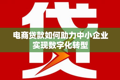 阳高电商贷款如何助力中小企业实现数字化转型