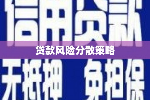 阳高贷款风险分散策略