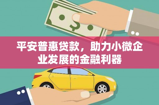 阳高平安普惠贷款，助力小微企业发展的金融利器