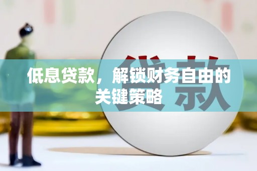 阳高低息贷款，解锁财务自由的关键策略
