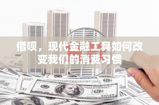 阳高借呗，现代金融工具如何改变我们的消费习惯