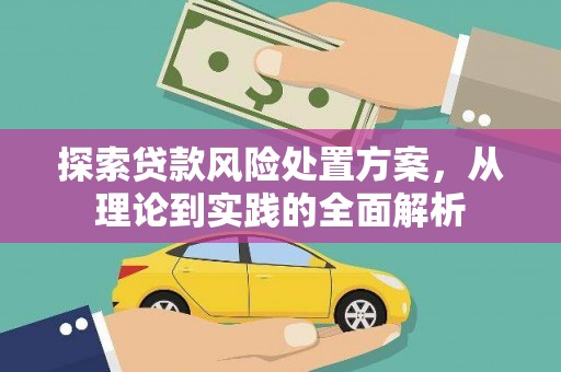 阳高探索贷款风险处置方案，从理论到实践的全面解析