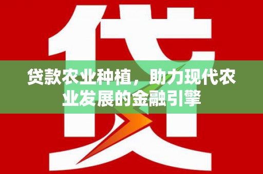 阳高贷款农业种植，助力现代农业发展的金融引擎