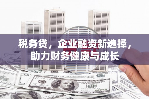 阳高税务贷，企业融资新选择，助力财务健康与成长